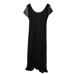 Vintage black knit maxi dress by Breakin' Loose Size 11/12
